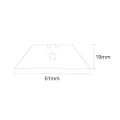 Ostrza trapezowe z otworem po środku, 10 szt. 0,6 mm - Silverline