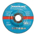 Odgięte tarcze do szlifowania metalu, 10 szt. 115 x 6 x 22,2 mm - Silverline
