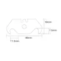 Ostrza hakowe do noży uniwersalnych, 10 szt. 0.6 mm - Silverline