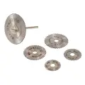 HSS tarcza do cięcia, 6 szt. 22, 25, 32, 35 oraz 44 mm - Silverline