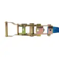 Pas transportowy z zapadką i hakiem typu J 4 m x 30 mm - Mierzone 400 kg, udźwig 800 kg - Silverline