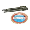 Sześć diamentowych wierteł rdzeniowych w zestawie 12 częściowym Średnica 38, 52, 65, 107, 117 oraz 127mm - Silverline
