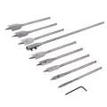 Wiertła łopatkowe z przedłużką, zestaw 10 cześciowy 6 - 32 mm - Silverline