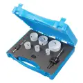 Komplet hydraulicznych otwornic z bimetalu, 9 sztuk Ø 19 - 57 mm - Silverline
