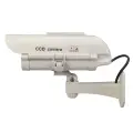 Atrapa kamery monitorującej CCTV z modułem solarnym i lampką LED Zasilana słonecznie - Silverline
