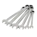 Zestaw stałych kluczy płasko-oczkowych z grzechotką, 6 szt. 8 - 17 mm - Silverline