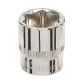 Metryczna nasadka sześciokątna 3/8 cala 18 mm - Silverline