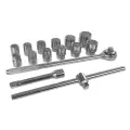 Zestaw nasadek metrycznych, dwunastokatnych 3/4 cala, 15 elem. 22 - 46 mm - Silverline