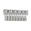 Zestaw metryczny kluczy nasdowych 1/2 cala, 21 elementów 10 - 32 mm - Silverline