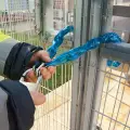 Stalowy łańcuch zabezpieczający z kwadratowymi ogniwami 1200 mm - Silverline