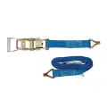 Pas transportowy z zapadką i hakiem typu J 6 m x 38 mm - Mierzone 750 kg, udźwig 1500 kg - Silverline