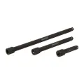 Zestaw metrycznych nasadek udarowych 3/8 cala, 3 szt. 75, 150 i 250 mm - Silverline