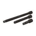 Zestaw przedłużek do nasadek udarowych 1/2 cala, 3 szt. 75, 150 i 250 mm - Silverline
