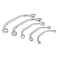 Zestaw kluczy oczkowych dwustronnych wygiętych, 5 szt. 8 - 22 mm - Silverline