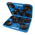 Zestaw kluczy do filtrów oleju, 15 elem. 65 - 93 mm - Silverline
