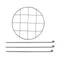 Stalowe podpory do roślin ogrodowych, 4 szt. 300 x 450 mm - Silverline