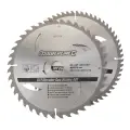 Tarcza TCT do pilarek tarczowych 40, 60 zębów, dwupak 250 x 30 - 25, 20, 16 mm pierścienie - Silverline