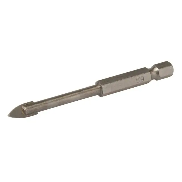 Wiertło do szkła i glazury z sześciokątnym trzpieniem 6 mm - Silverline