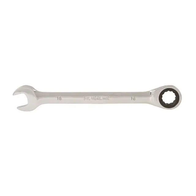 Stały klucz płasko-oczkowy z grzechotką 16 mm - Silverline