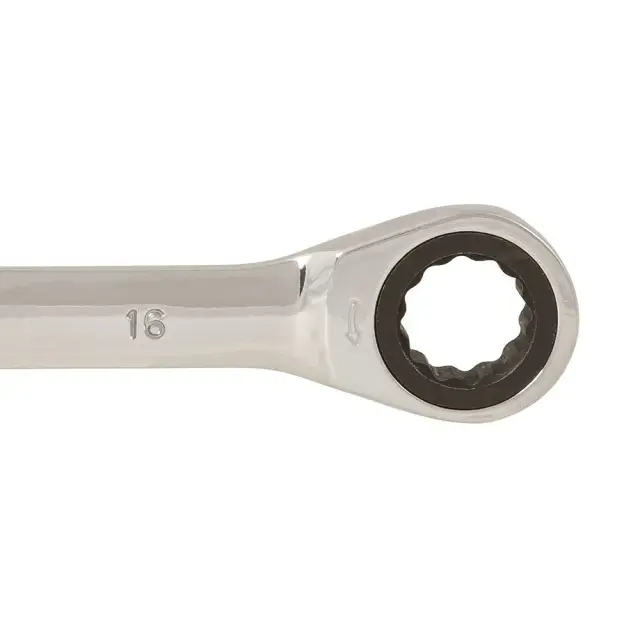 Stały klucz płasko-oczkowy z grzechotką 16 mm - Silverline