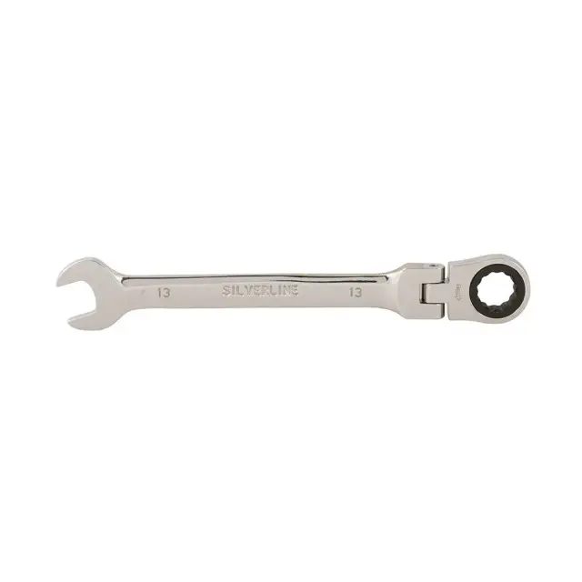 Przegubowy klucz płasko-oczkowy z grzechotką 13 mm - Silverline