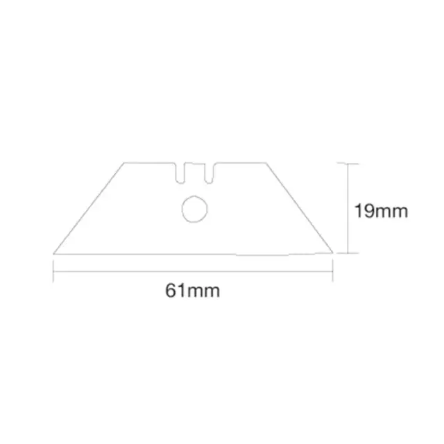Ostrza trapezowe z otworem po środku, 10 szt. 0,6 mm - Silverline