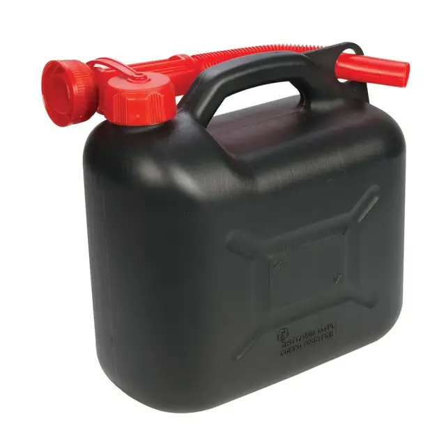 Plastikowy kanister z lejkiem 5 l Czarny - Silverline