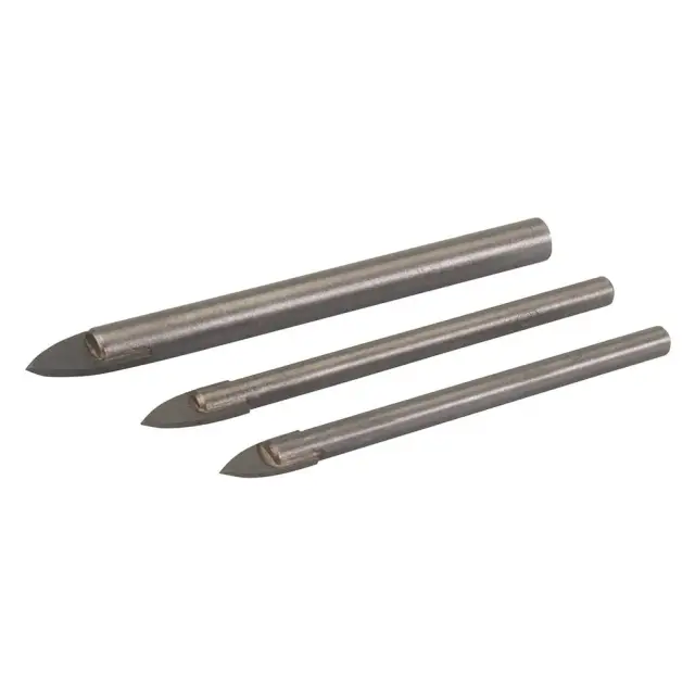 Zestaw wierteł do szkła i glazury 3 szt. 5, 6 oraz 8 mm - Silverline