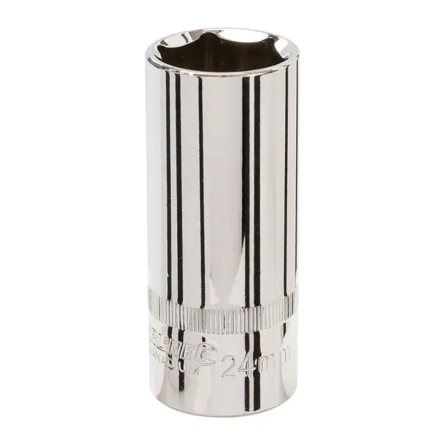 Długa metryczna nasadka sześciokątna 1/2 cala 24 mm - Silverline