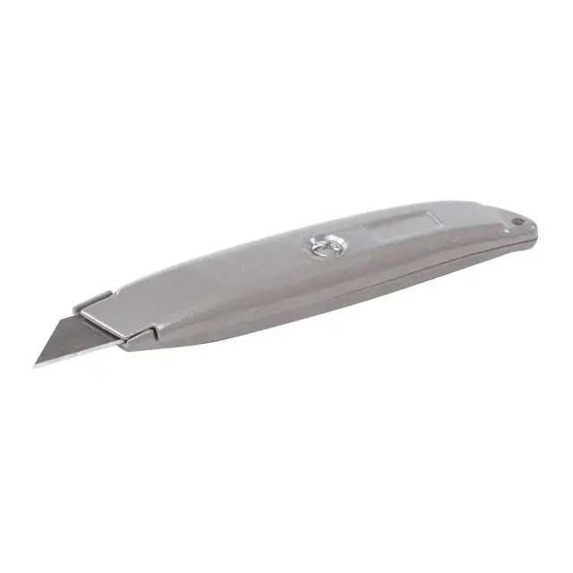 Nóż z ostrzem chowanym 150 mm, srebrny - Silverline