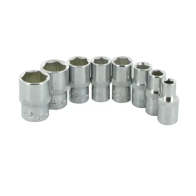 Zestaw nasadek metrycznych, sześciokątna 1/4 cala, 8 elem. 5 - 13 mm - Silverline
