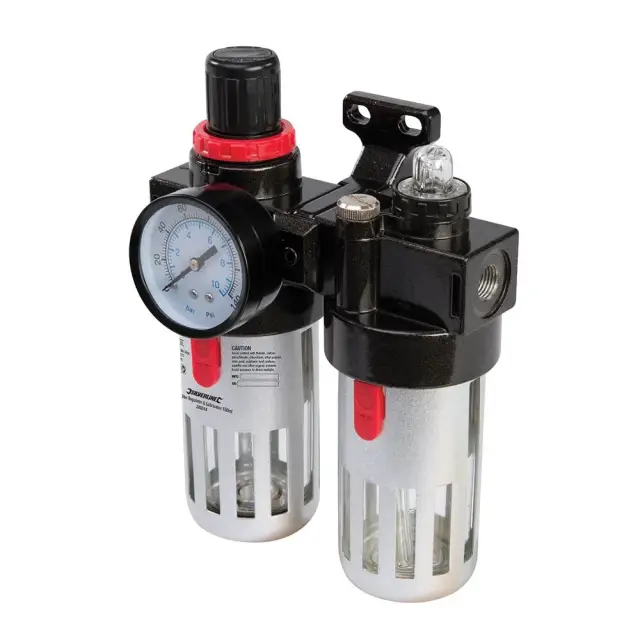 Reduktor ciśnienia filtr powietrza oraz naolejacz 150 ml - Silverline