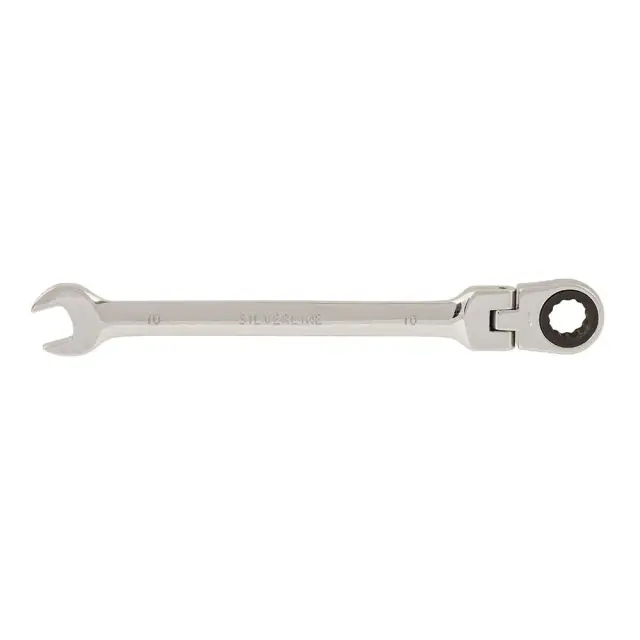 Przegubowy klucz płasko-oczkowy z grzechotką 10 mm - Silverline
