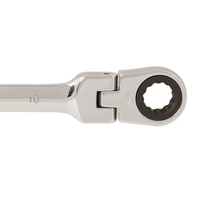 Przegubowy klucz płasko-oczkowy z grzechotką 10 mm - Silverline