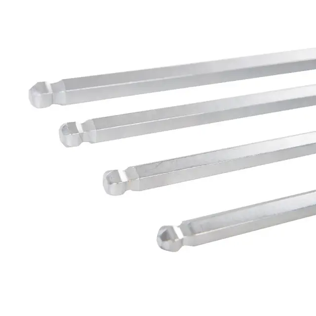 Zestaw długich kluczy sześciokątnych z końcówką kulistą, 10 szt 3 - 17 mm - Silverline