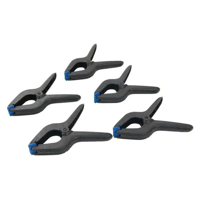 Ścisk sprężynowy 5 szt. Długość 200 mm/ szczęki 100 mm - Silverline