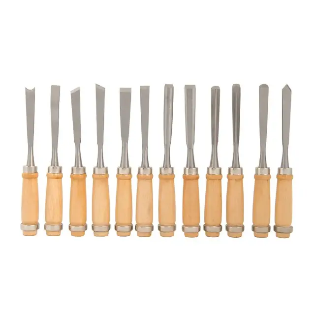 Komplet dłut rzeźbiarskich, 12 szt. 200 mm - Silverline