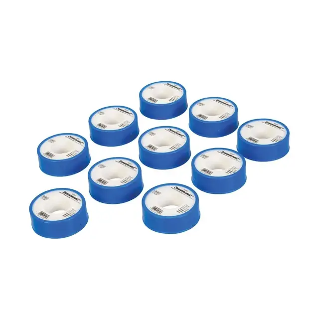 Biała taśma uszczelniająca PTFE, 10 szt. 12 mm x 12 m - Silverline