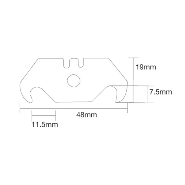 Ostrza hakowe do noży uniwersalnych, 10 szt. 0.6 mm - Silverline