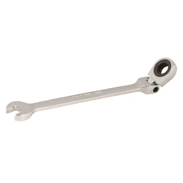 Przegubowy klucz płasko-oczkowy z grzechotką 8 mm - Silverline