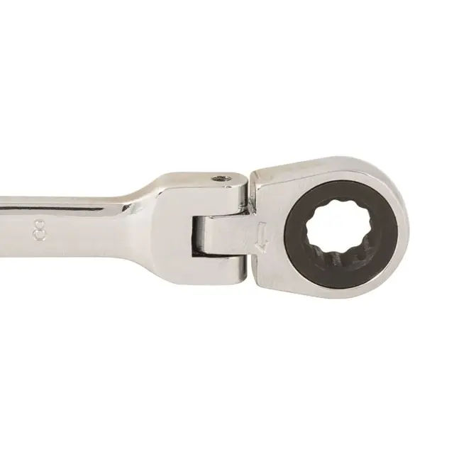 Przegubowy klucz płasko-oczkowy z grzechotką 8 mm - Silverline