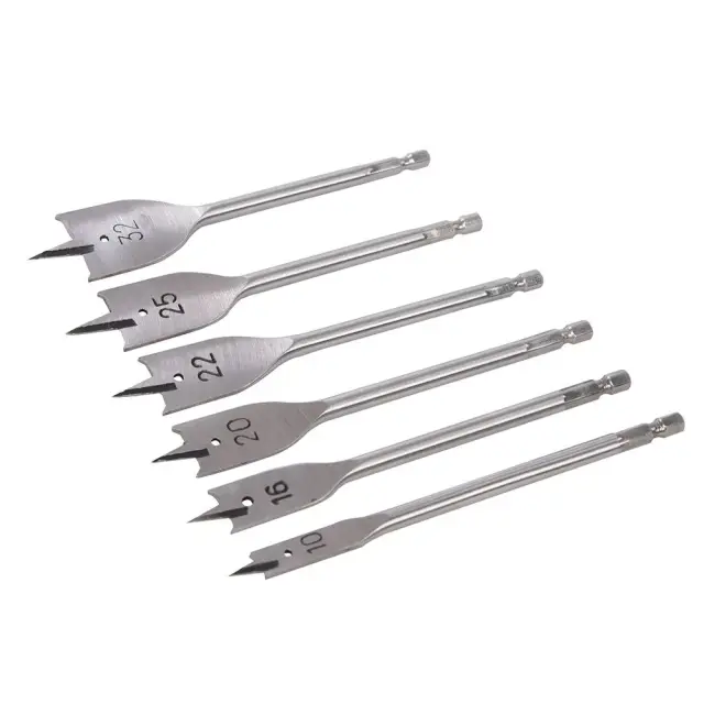 Zestaw wierteł łopatkowych, 6 szt. 10 - 32 mm - Silverline