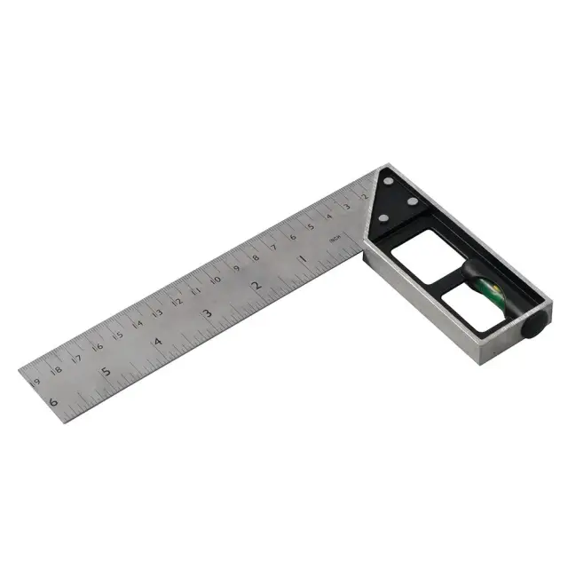Kątownik ślusarski z poziomicą 150 mm - Silverline