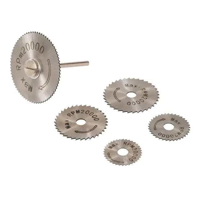 HSS tarcza do cięcia, 6 szt. 22, 25, 32, 35 oraz 44 mm - Silverline