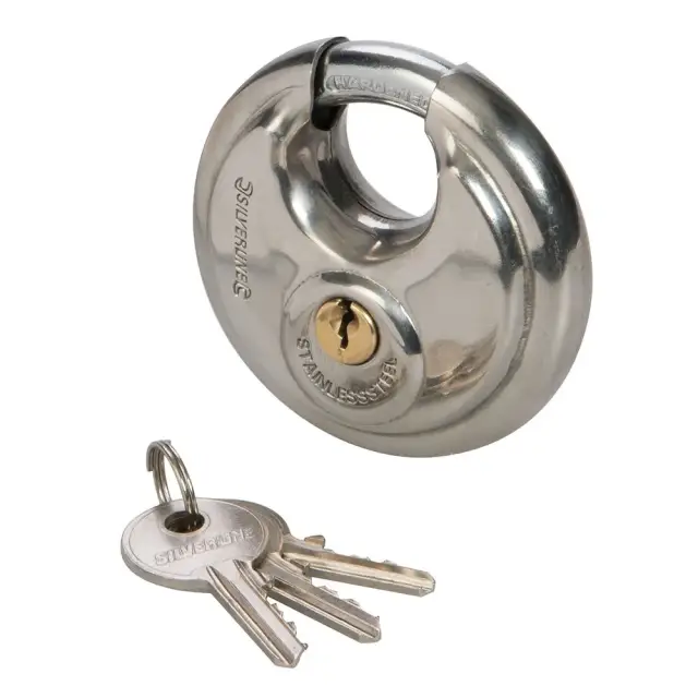 Kłódka dyskowa ze stali nierdzewnej 70 mm - Silverline