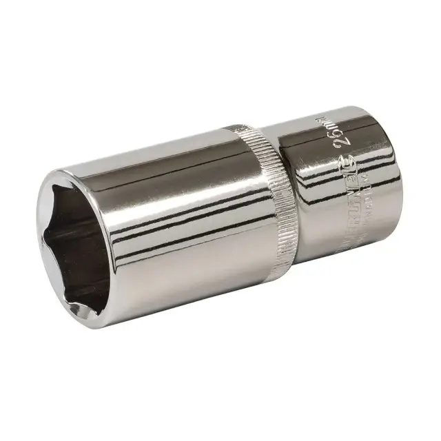 Długa metryczna nasadka sześciokątna 1/2 cala 26 mm - Silverline