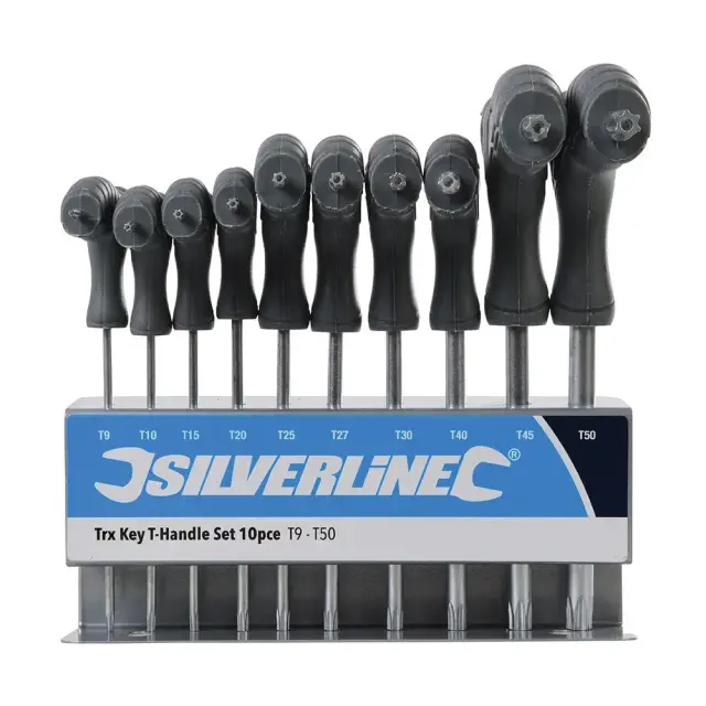Zestaw kluczy Trx typu T, 10 szt. T9 - T50 - Silverline