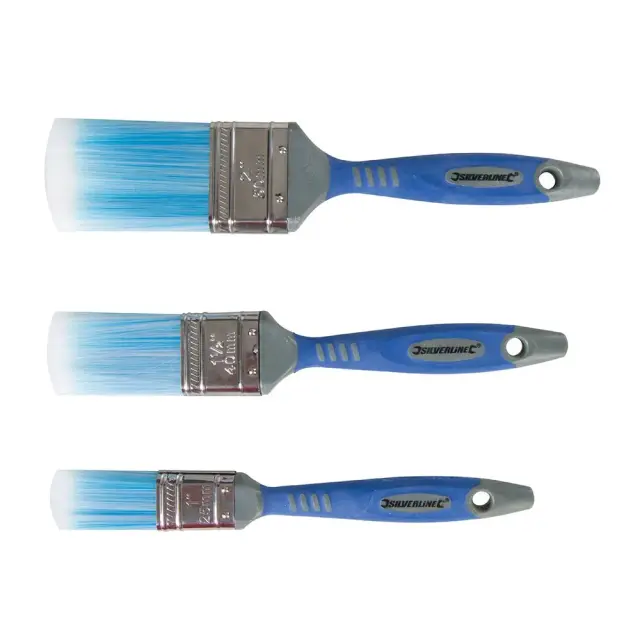Zestaw pędzli syntetycznych, 3 szt 25, 40 i 50 mm - Silverline