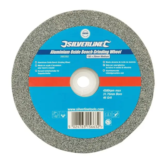 Tarcza szlifierska z tlenku glinu Średnioziarnista 150 x 20 mm - Silverline