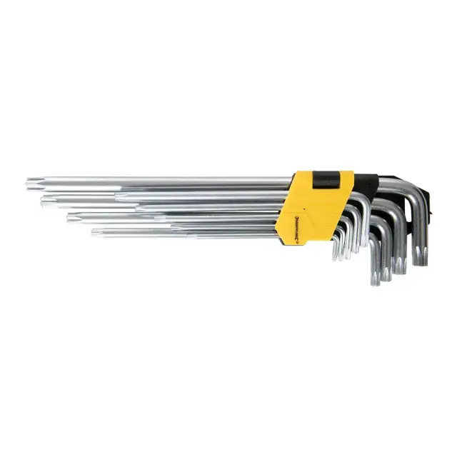 Zestaw kluczy imbusowych z końcówką T10 - T50, 9 szt. T10-T50 - Silverline
